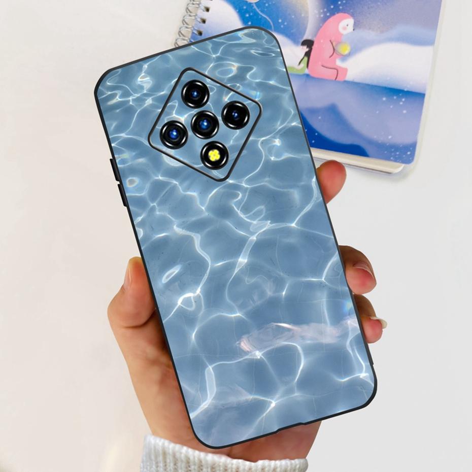 Lovely Painted Case For Infinix Zero 8 8i X687 X687B Soft TPU Back Cover For Infinix Zero8 Zero8i Black Silicon Phone Cases