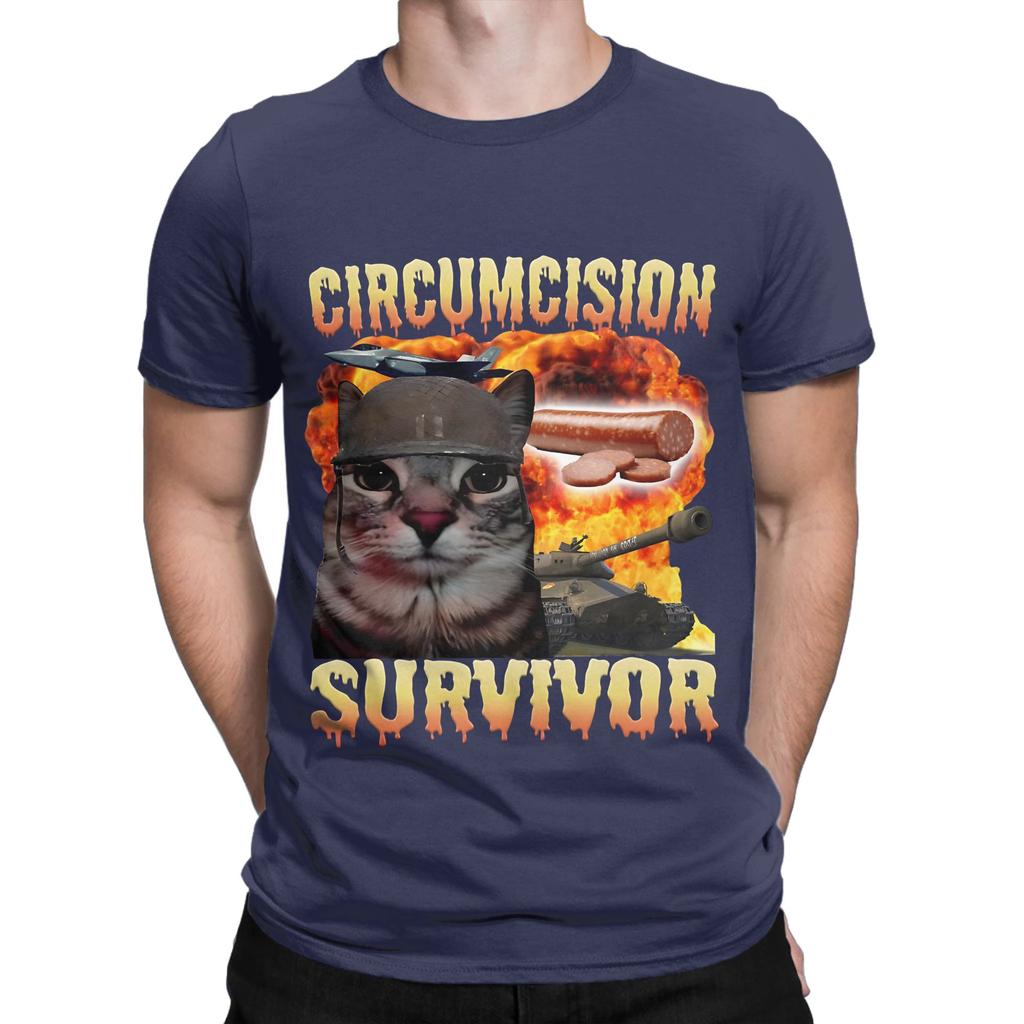 Circumcision Survivor Funny Meme Funny Graphic 100 Cotton Tshirt Meme Tees Tops For Unisex