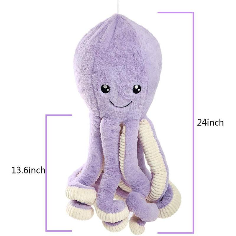 40/60cm Giant Octopus Plush Toys  Stuffed Animals Room Decoration Doll For Kids Girls Boys Birthday Xmas Gift Present Sea