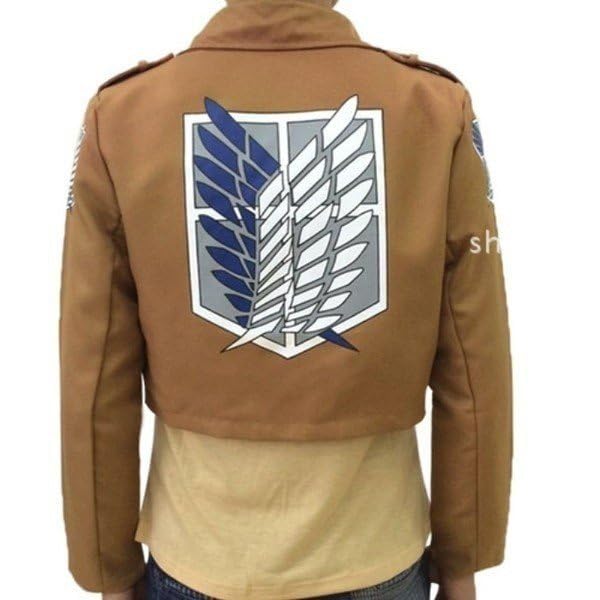 

Куртка капитана Леви из Разведкорпуса «Атаки титанов» с эмблемой, бежевая, костюм для косплея, размер M