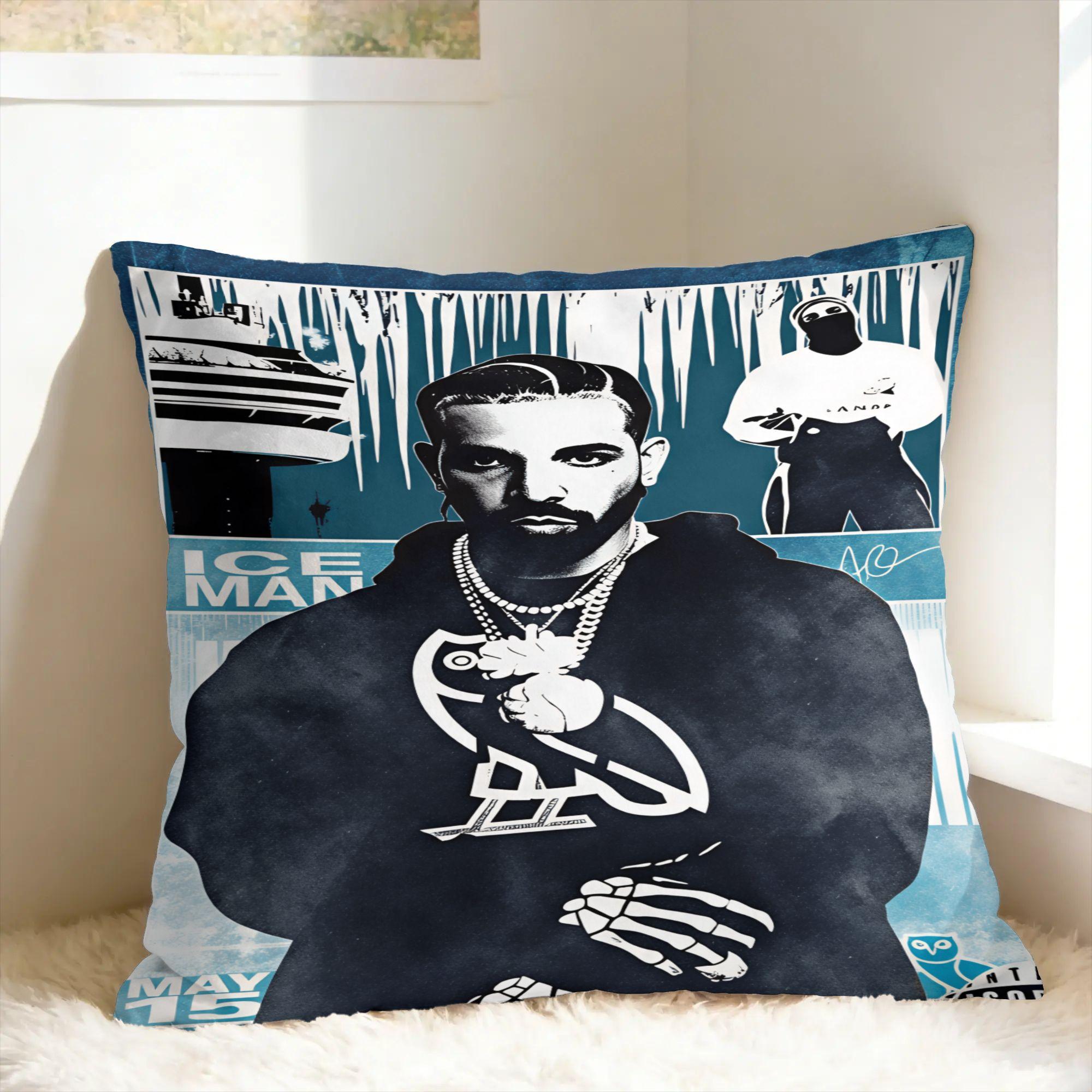 Fine Glasses Unisex Iceman D-Drake Album Pillow Case Comfy Pillow Cover For Living Room Bed Chair Funny Pillowcases