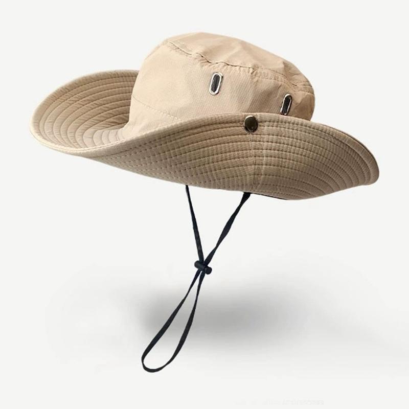 Summer Outdoor Bucket Hiking Hat Fishman Caps UV Protection Wide Brim Bucket Hat for Man Woman Climbing Hiking Fishing Beach Cap