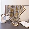 71Cm small square scarf imitation silk scarf headscarf interwoven plaid printing neck protection scarf professional versatile scarf scarf scarf