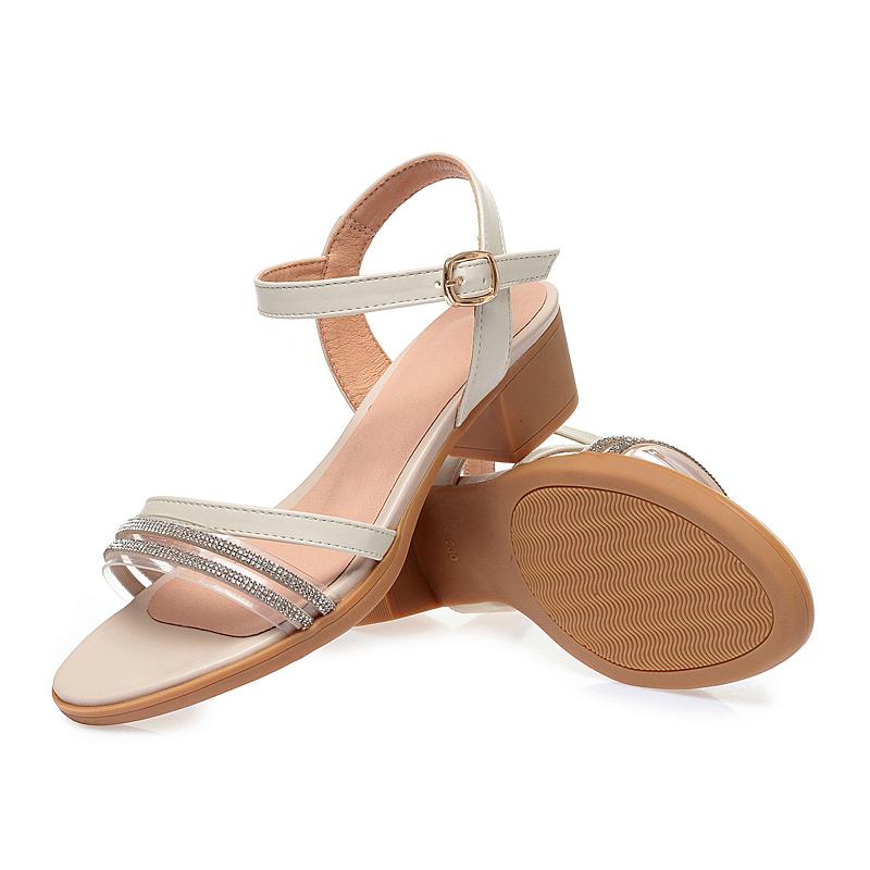 Fashion AIYUQI Sandals Summer Girls New Fish Mouth Fashion Rhinestone Women Sandals Breathable Large Size Women Sandals