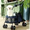 Pet Compact Summer Heat 4 Spacious Swivel Seat Suitable for Small and Medium and Small 15KG Weight Gray xinxin-home Stroller, Foldable, Storage,