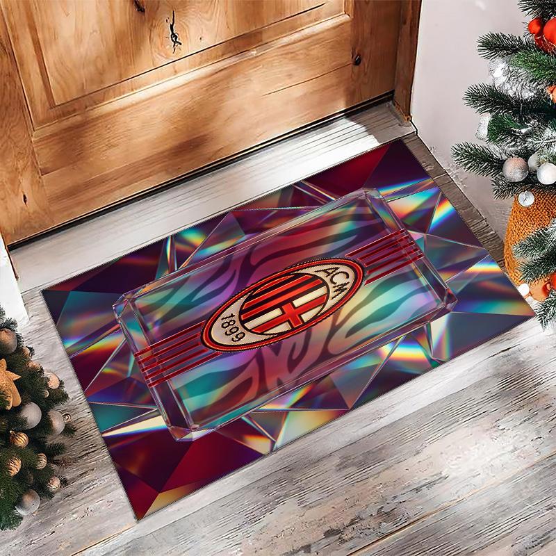 AC Milan Printed Flannel Area Rug Non Slip Soft Polyester Floor Carpet Indoor Decor Mat for Bedroom Living Room Sofa Game Room Home Decoration