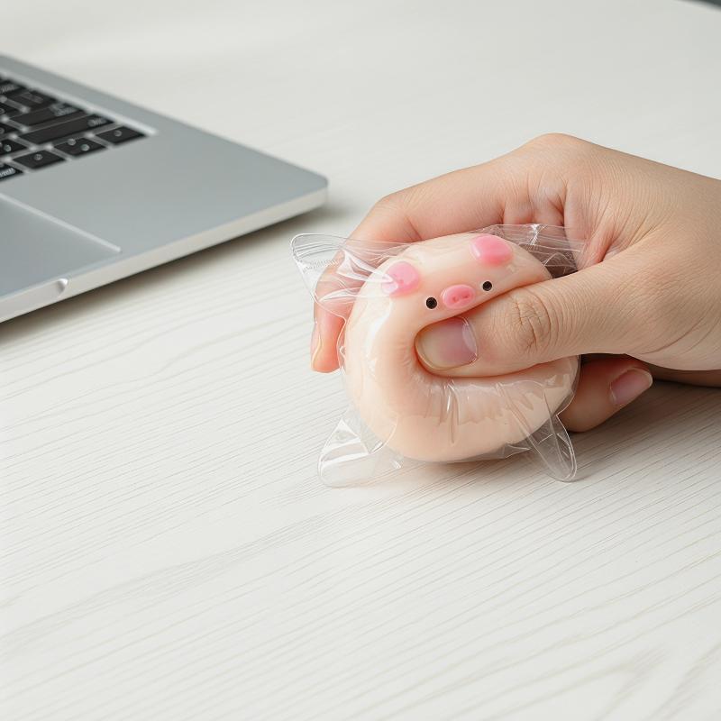 Cute Pink Pig Sensory Toy Stress Relief Fidget For Anxiety Slow Rising Squeeze Toy For Adults Children