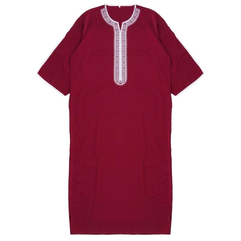 Traditional Muslim Clothing Men Saudi Arab Kaftan Middle East Jubba Thobe Gift