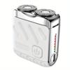 Mini barbeador elétrico portátil com lâmina dupla flutuante masculino, disponível em três cores, barbear limpo, carregamento USB, preferido para presentear