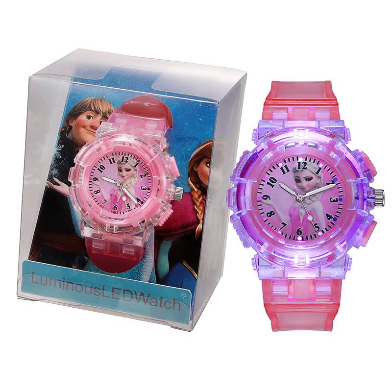 Student Children S Watch Women S Plastic Frozen Luminous Glowing Bracelet Niche