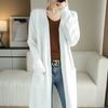 A New Mid-length Coat Sweater for Autumn and Winter. Wear A Solid-colored Long-sleeved Sweater Over A Knee-length Knitted Cardigan for Women