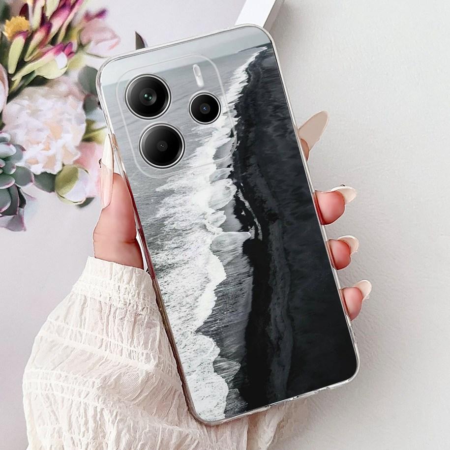 For Cover Xiaomi Redmi Note 14 4G Phone Case Luxury Marble Machine Soft Silicone Slim TPU Funda For Redmi Note 14 4G Note14 Capa