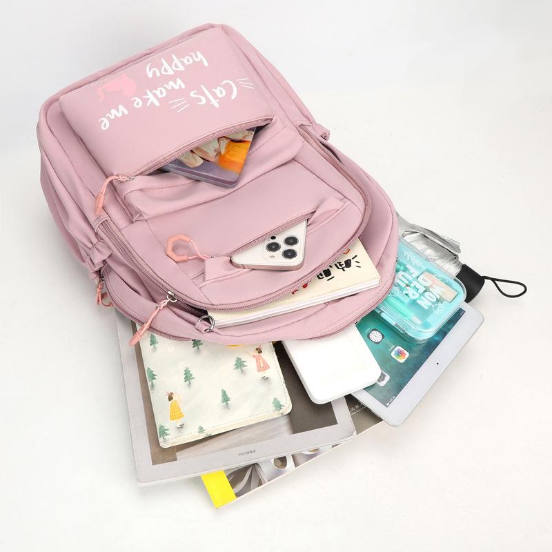 Student bag girl middle school student load reduction spine bag large capacity new high school backpack