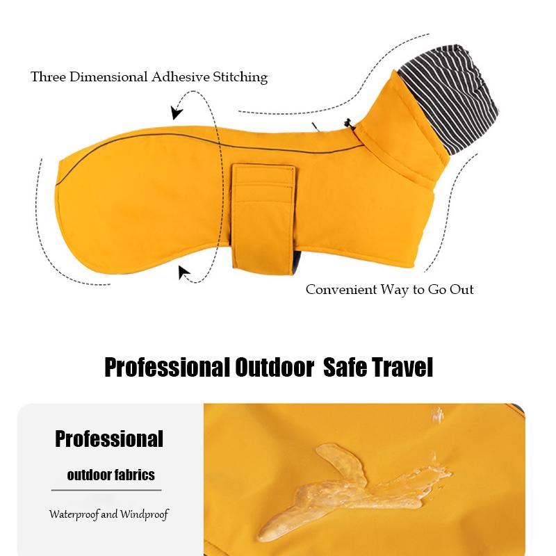 Dog Outdoor Cold Proof Clothing Warm Double Neck Cape Dog Jacket For Medium to Large Dog Autumn Winter Windproof Coat