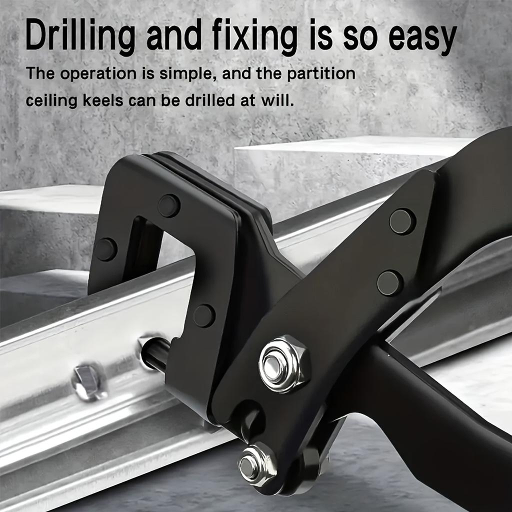 1pc Keel Pliers Punch Lock Stud Crimper Hand Tools Flat Mouth Pliers Ceiling Hole Punching Tool Keel Forceps Wrench