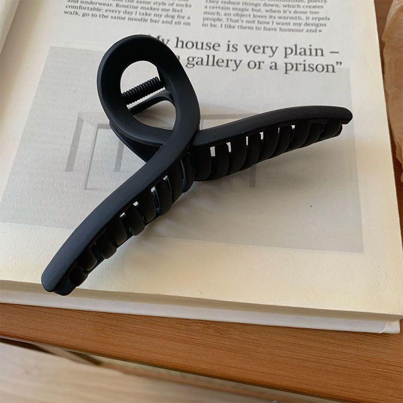 Korean Fashion Coffee Beige Large Hair Claw Solid Color Acrylic Hairpin Barrette Hair Clips Headwear Women Hair Accessories