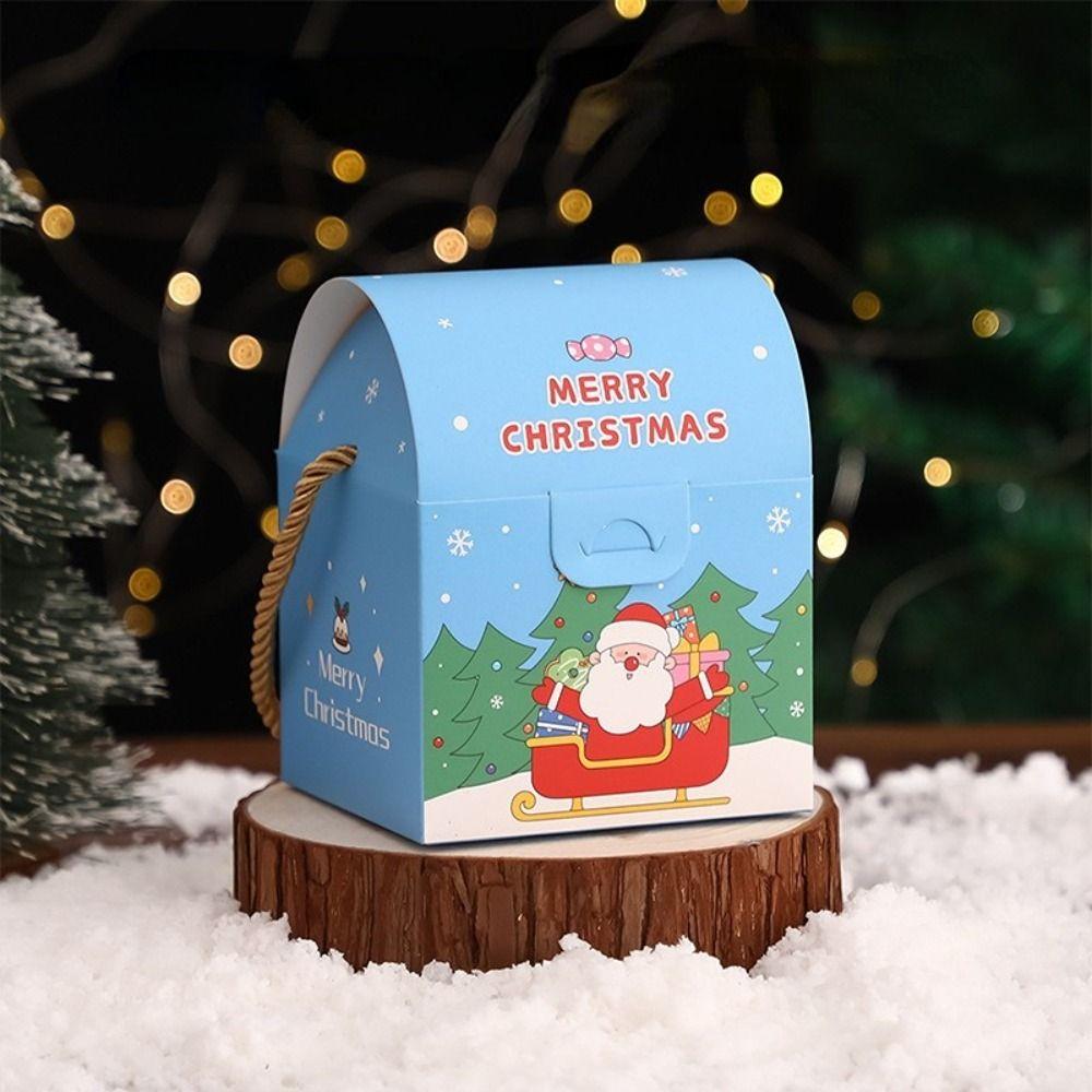 Shop New Year Nougat Chocolate Candy Gift Basket Xmas Gifts Bag Packaging Boxes Christmas Handbag