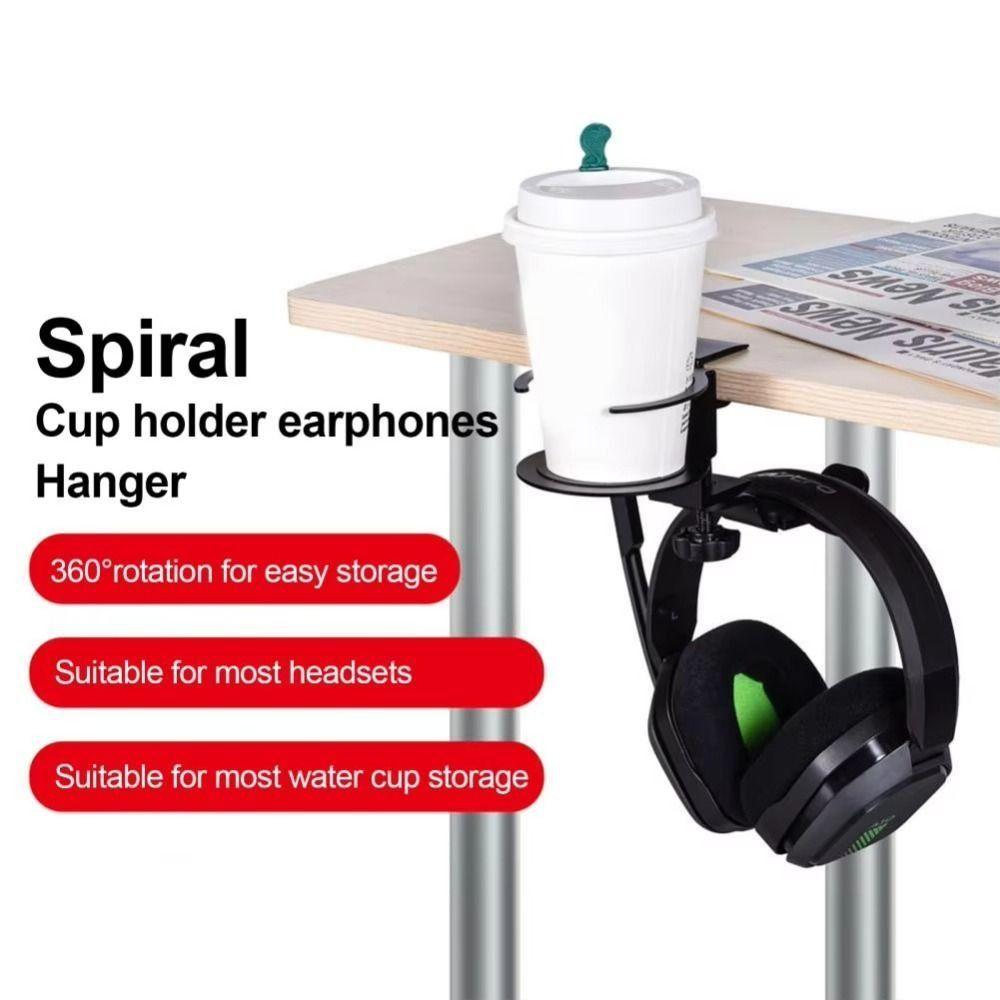 Desktop Mount Gaming Headphone Stand 360 Degree Rotating Earphone Holder  for Gamers