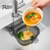 Multifunctional Kitchen Cleaning Tool Hanging Sink Drain Basket, with One-Press Food Waste Catcher, Press Type Strainer Large Capacity Plastic