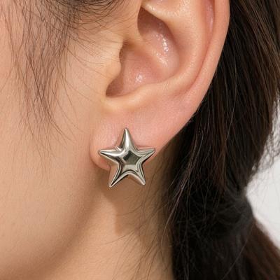 1 Paar Damen Stern Ohrstecker aus Legierung, Hypoallergen Minimalistische Stern Ohrstecker, Modeschmuck Geschenk für Freundin Ehefrau Mutter Tochter