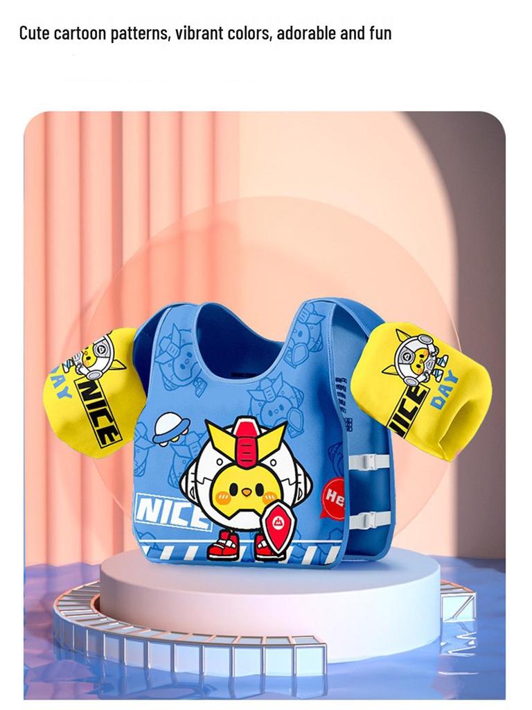 Xiaolü Children's Inflatable-Free Life Vest with Floating Sleeves & Armbands - For Boys & Girls