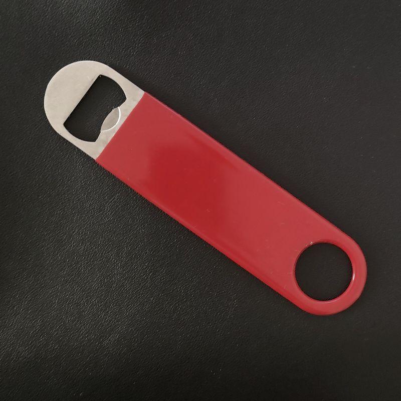 LMETJMA 1 Stück Bartender Flaschenöffner Edelstahl Bier Flaschenöffner Gummi Flache Flaschenöffner Heavy Duty Bar Opener JT216