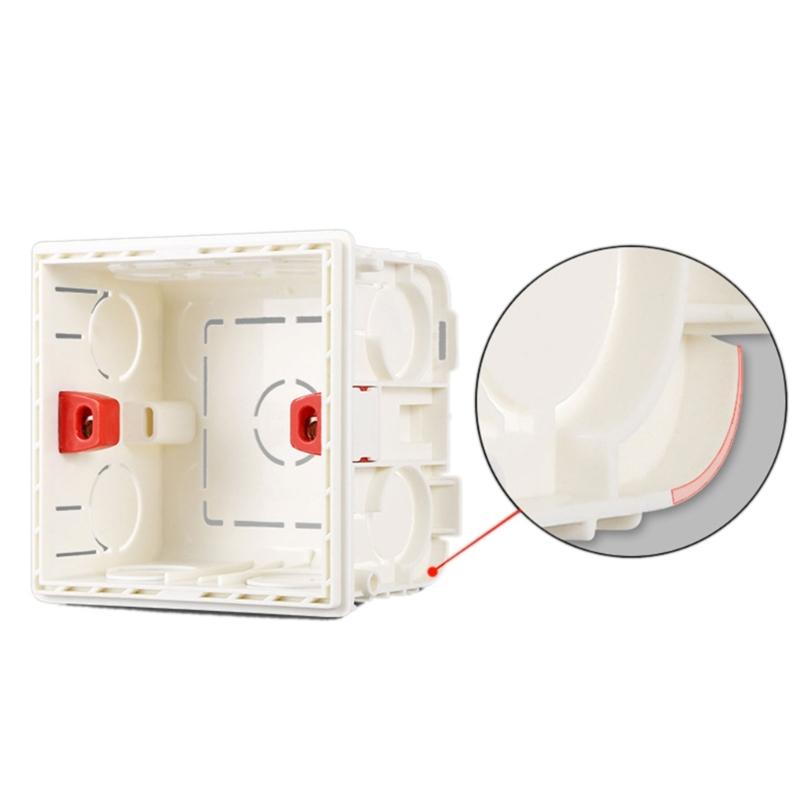 Dustproof PVC Wall Switch Socket Box Type 86 Mounting Back Box Wall Switch Socket-Plug Single Switch White Bottom Box