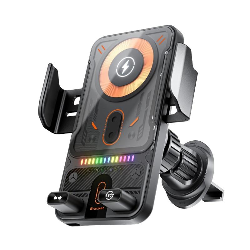 Wireless Charging,Wireless Car Chargers Charging Pad 15W NonSlip Fast Charge for Car Wireless Phone Chargers Mount