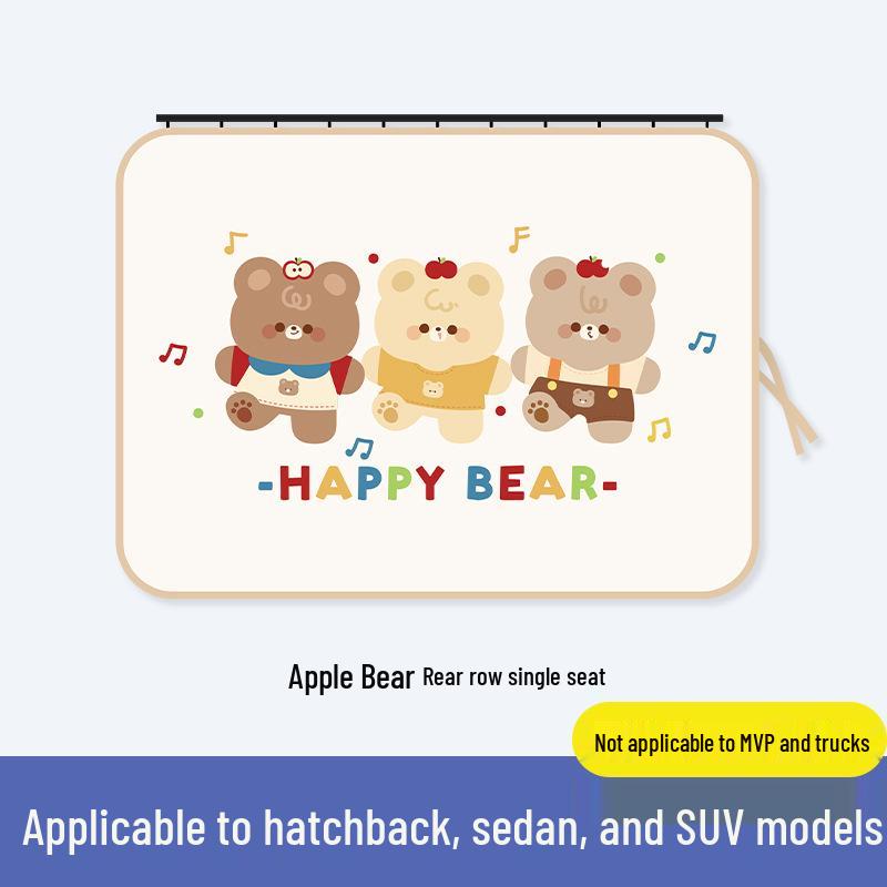 Car Rear Seat Cartoon Sun Shade: Baby Sun Protection and Privacy Curtain