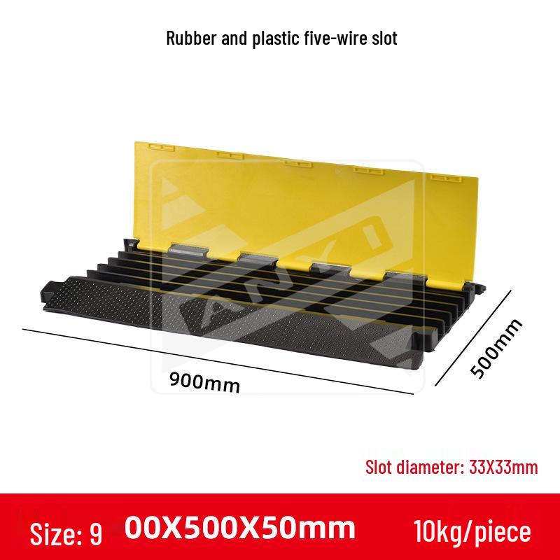 Cable Protection Raceway: Rubber & Plastic Speed Bump for Roads, Construction, and Indoor/Outdoor Use