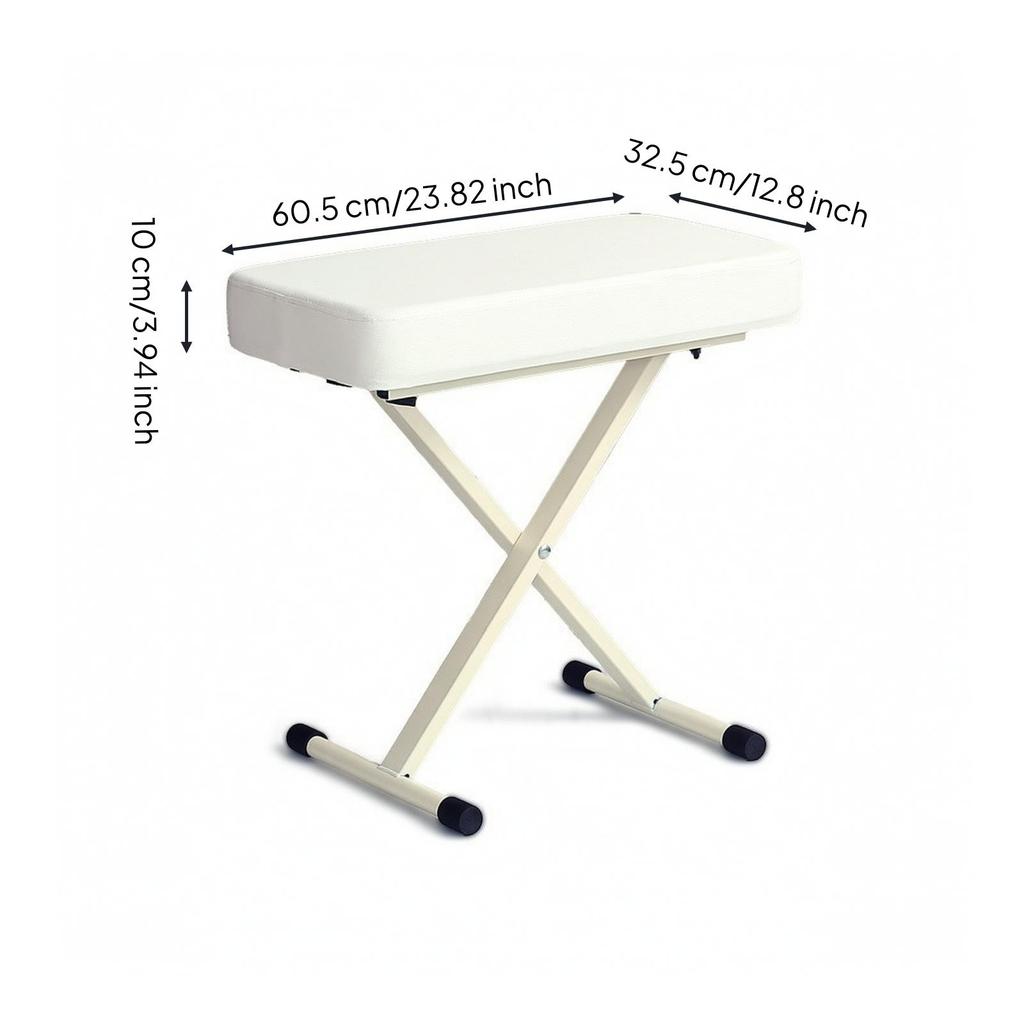 Keyboard Bench Portable Stool with Padded Seat Easy To Clean for Pianists