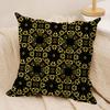 Gold European Style Retro Cushion Cover Silky Short Plush Invisible Zipper Dustproof Sofa Pillow Case for Home Decor