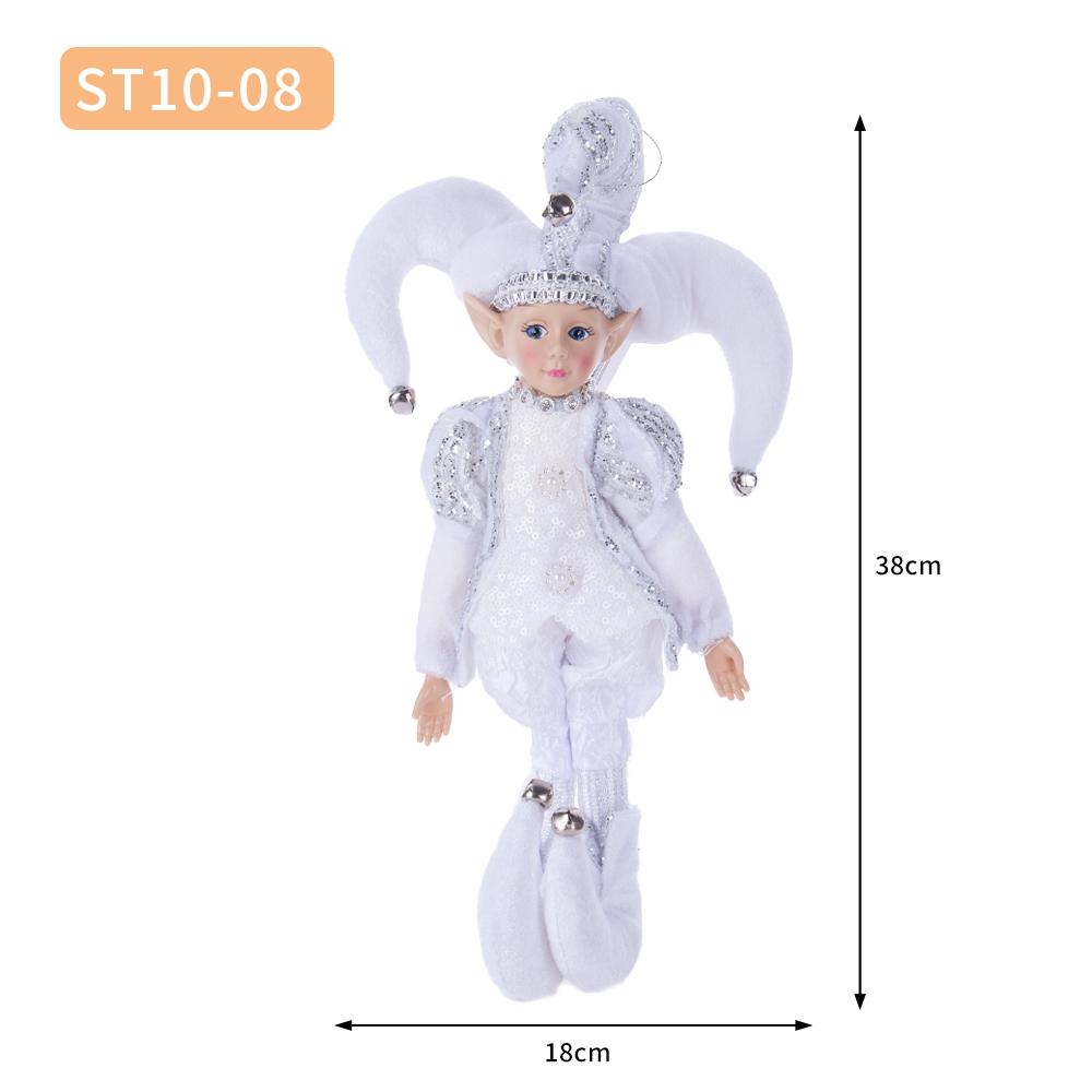 

Silver-White Glitter Christmas Elf Doll