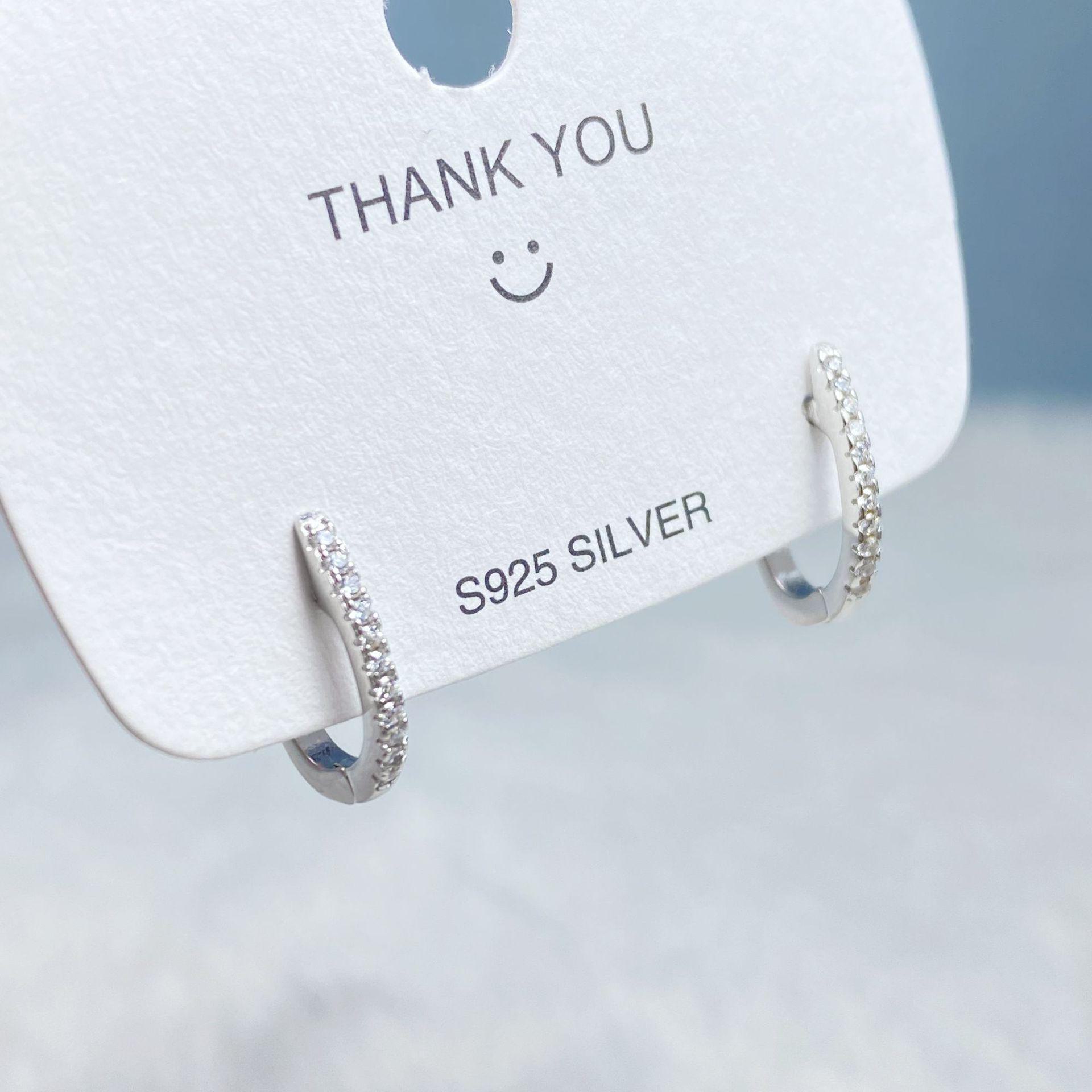 

Элегантные гипоаллергенные серьги из стерлингового серебра S925 с бриллиантовой инкрустацией для женщин — модные и универсальные th0025