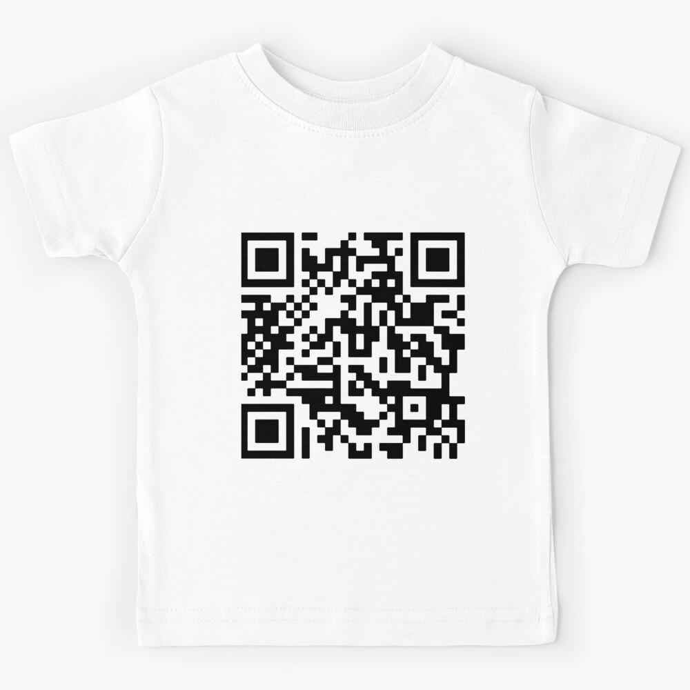 Never Gonna Give You Up QR Code Kids T-Shirt 130
