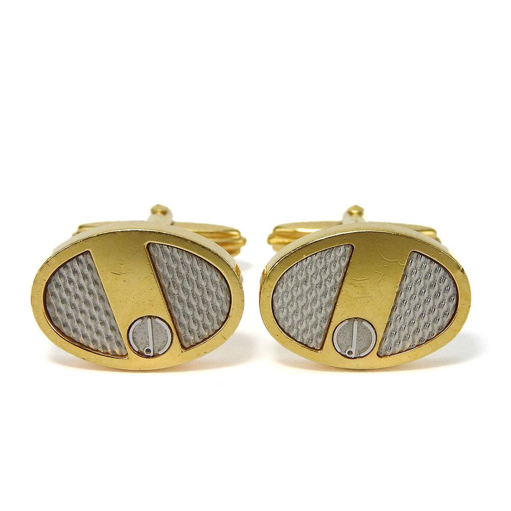 Used Dunhill Cuffs Metal Gold Gold Plating