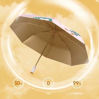 Three-fold Automatic Folding Umbrella Vinyl Sunscreen UV Protection Sun Umbrella Creative Small Fresh Umbrella