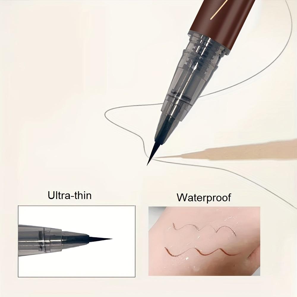 Wasserfester flüssiger Augenbrauenstift – Langanhaltende, schweißfeste und schnelltrocknende Formel für natürlich aussehende Augenbrauen, vielseitig einsetzbar als Eyeliner und Brauenstift