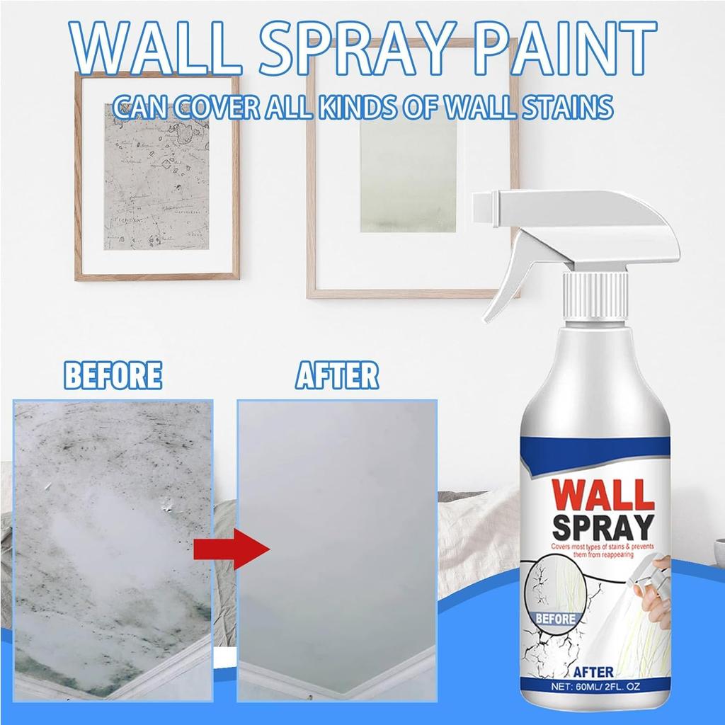 Magic Wall Repair Spray Set, Versatile Wall Repair Paint Wall Spray Paint, Water-Based Paint White Peel, Wall Mending Kit for Seamless Repairs - Dust
