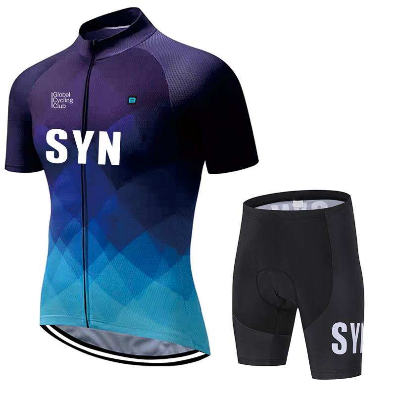 2026 SYN New Men's Cycling Jersey Set, Summer Sponge Seat Cushion, Cycling Bib, Road Bike, Bicycle Top, Bicycle Sports Shirt Set