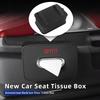 LEG1 Car Tissue Box Holder Leather Auto Seat Back Hanging Tissue Box For Volkswagen VW Golf 4 6 7 GTI Tiguan B5 B6 B7 Jetta MK5 MK6