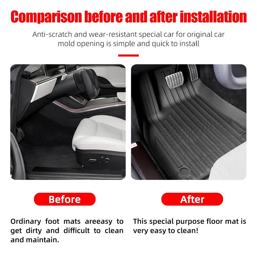 For Tesla Model Y Juniper 2025 Model 3 Highland 2025 Car Trunk Mat Luggage Mat TPE Waterproof Anti-Slip Set Floor Liner Mat