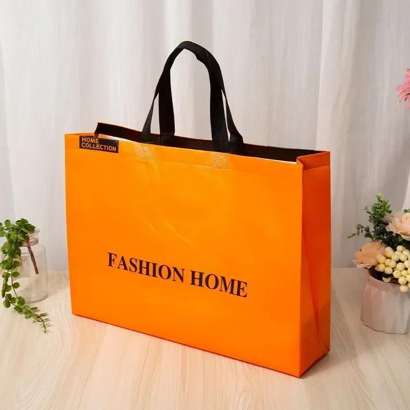 10pcs Coated Non-woven Fabric Bag Clothing Nonwovens Pack Handbag Environmentally Friendly Gift Shopping Packaging Pouch