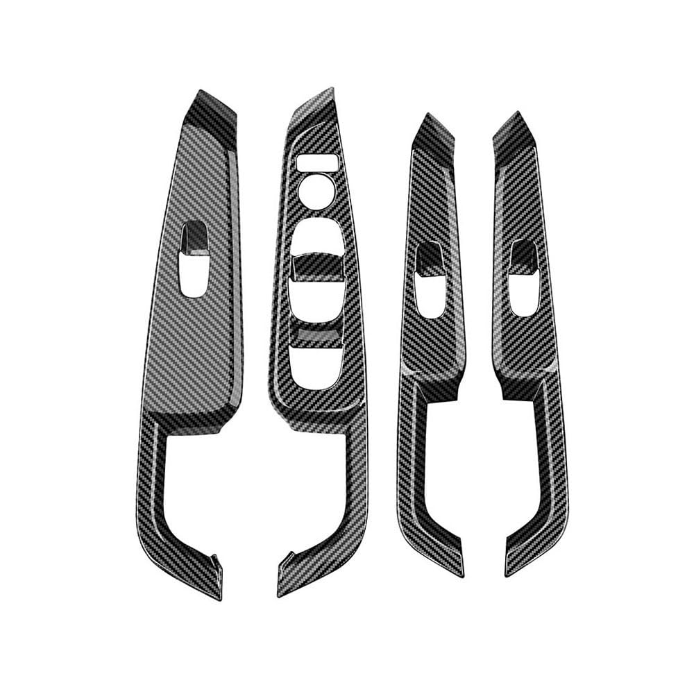 

OKAYOHINN Накладки на переключатели стеклоподъемников для Nissan Kicks P15 Дверь Окно Дверной переключатель Интерьер АБС Углеродное волокно Серия e-POWER, Кнопки, Панели, Панели,