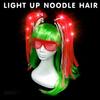 Glow Hair Braid Luminous LED Halloween LED Flashing Headband Costume Dress Up for Party