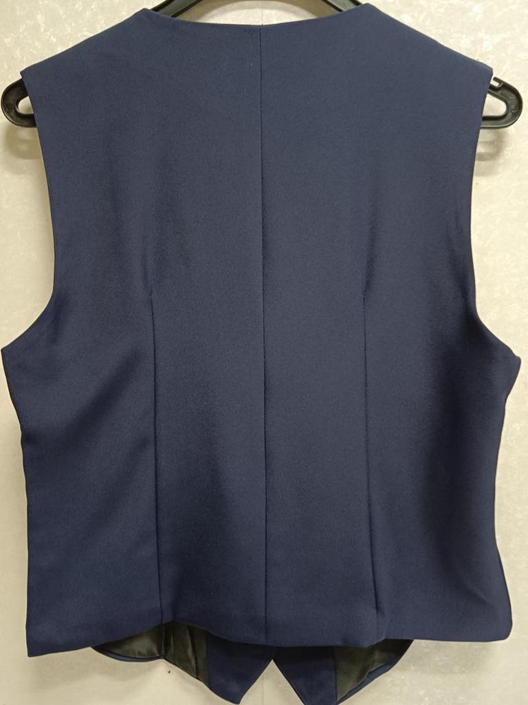 Dunkelblauer Damen Ärmelloser Professioneller Büro-Weste