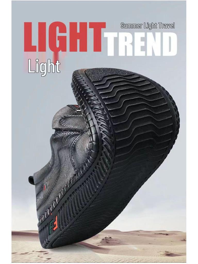 Classic Men's Versatile Soft Leather Slip-On Shoes - Hot Seller