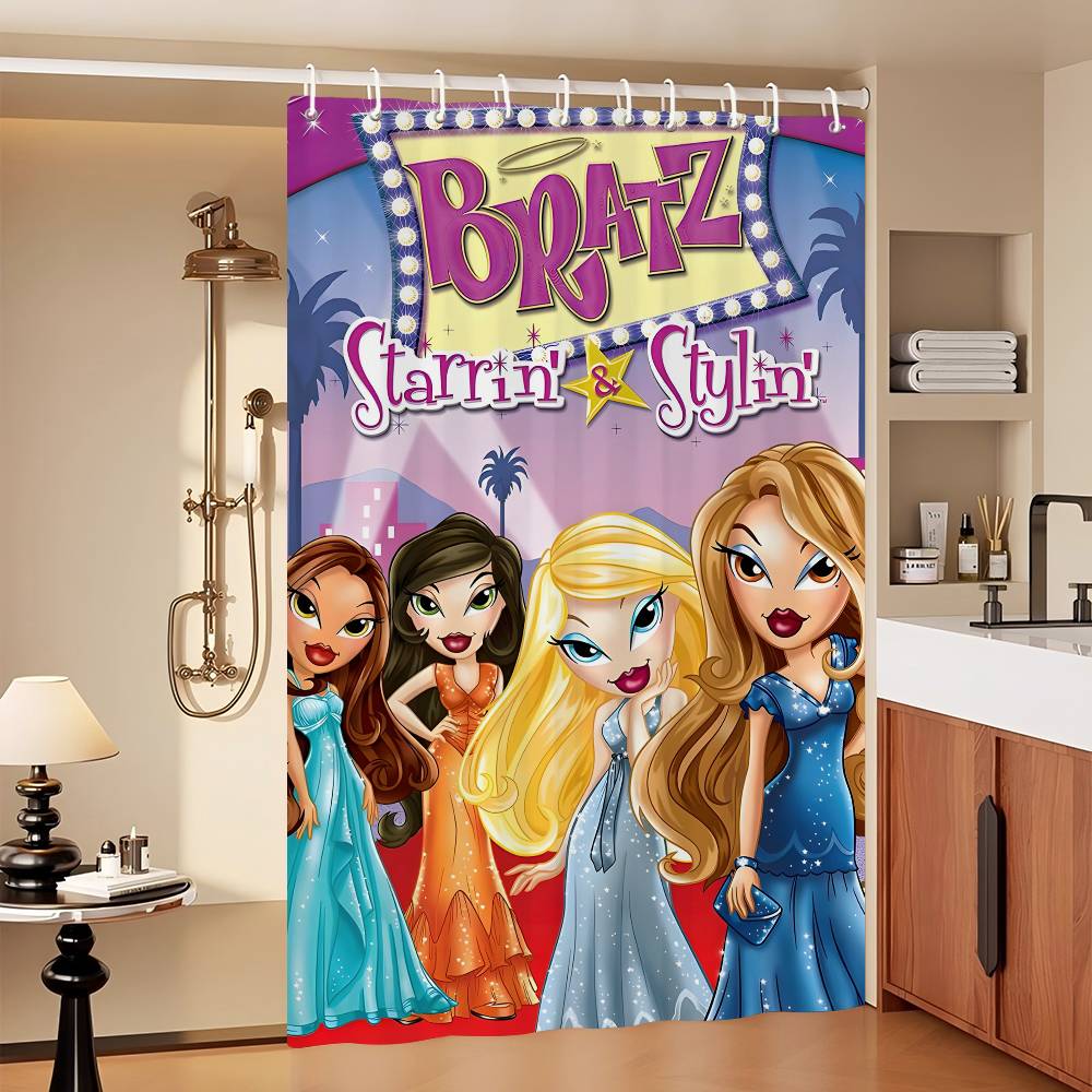 Bratz Doll Classic Shower Curtain, Bathroom Decorative Shower Curtain, Waterproof Shower Curtain With Hooks