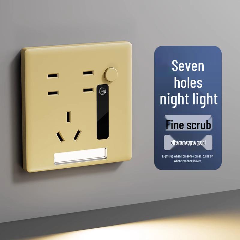 LED Night Light with Motion Sensor, Recessed Floor Lamp & Socket for Staircase, Corridor, Bedside
