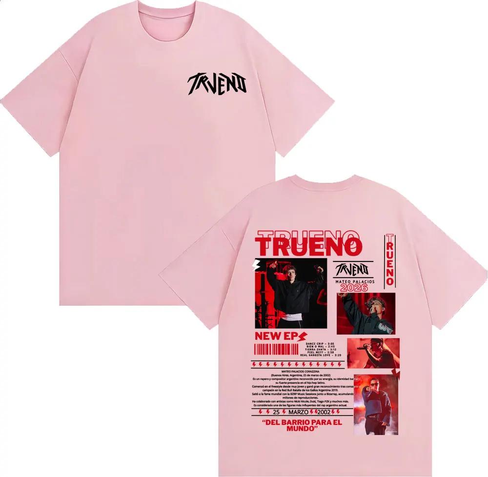 Trueno Mateo Palacios Tour 2026 New Cover Tshirts Unisex Women Fashion Gothic Hip Hop Tshirt Summer Tops Loose T Shirt Streetwear